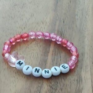 handmade minnie mouse kids Disney bracelet